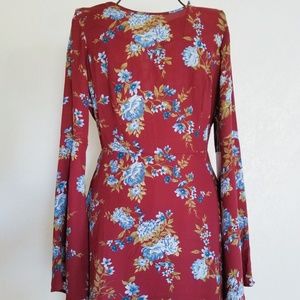 Bell sleeve floral dress
